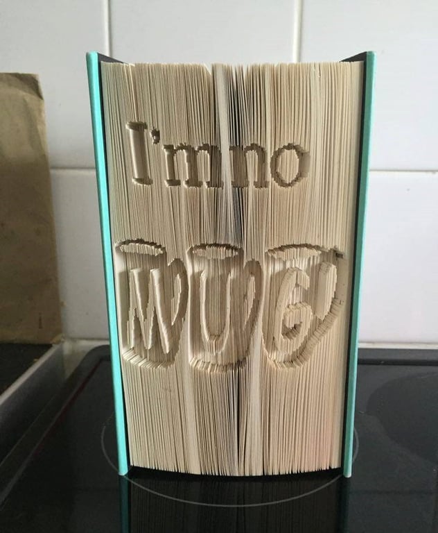 I'm no mug CUT & FOLD Book Folding Pattern - EMAILED PDF PATTERN