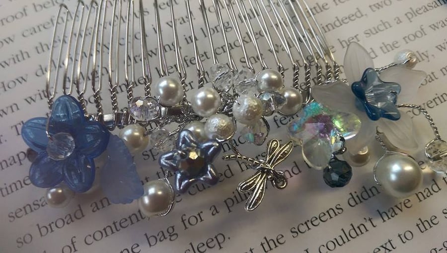 Something Blue garden fascinator