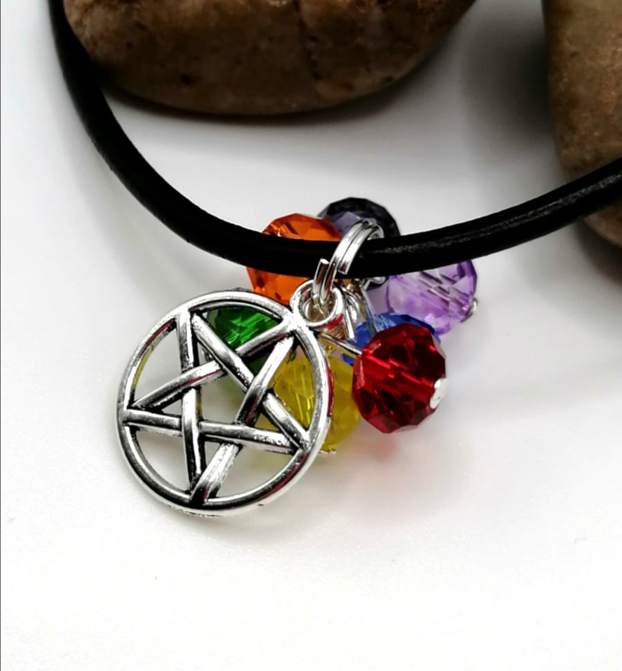 Chakra Pentacle Necklace
