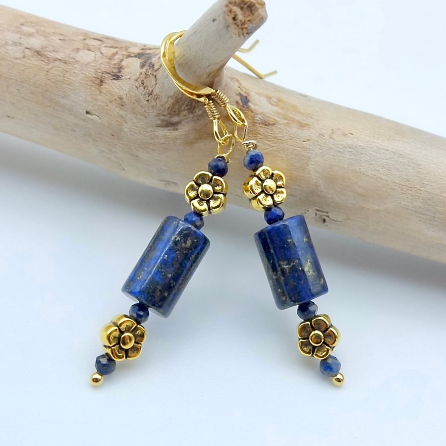 Lapis Lazuli Earrings, September Birthday, Anniversary, Gemstone Jewellery Gifts