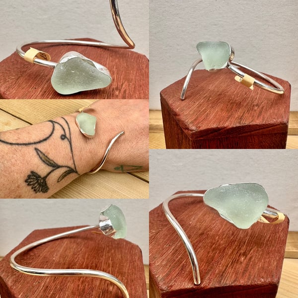 Sea Glass Wave Bangle