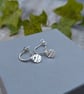 Sterling Silver Disc Drop Hoop Earrings – JBJ3042