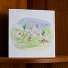 'Ducks and Balloons' birthday card