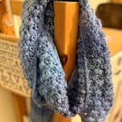 All Blues Long Crochet Scarf