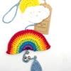 Crochet Rainbow Hanger 