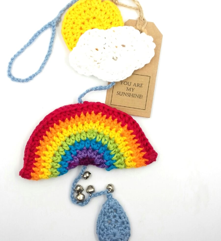 Crochet Rainbow Hanger 