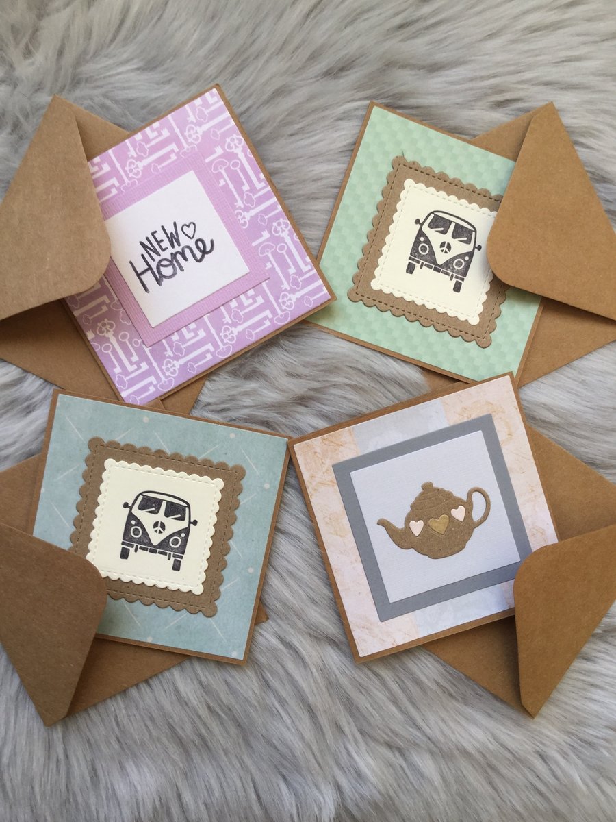 Card Bundle Camper Vans Tea Pot & New Home