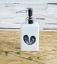 Pump dispenser, mussel shell design, ceramic, soap, hand wash, lotion, shampoo - Image 1