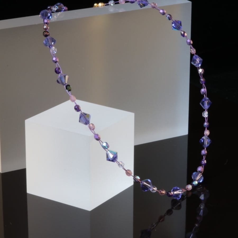 Mauve (Tanzanite Colour) Wire Necklace