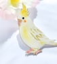 Hand-painted Bird Brooch - Image 3