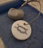 Pebble keyring with a knotted rope image - Image 2