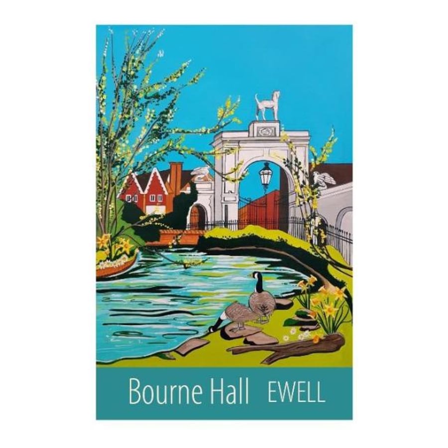 Ewell, Bourne Hall print - unframed