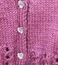 Hand knitted baby girls v neck cardigan - Image 5