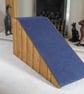32cm H. x 65cm L. Pet Ramp with Lovely Blue Carpet - Great Grip
