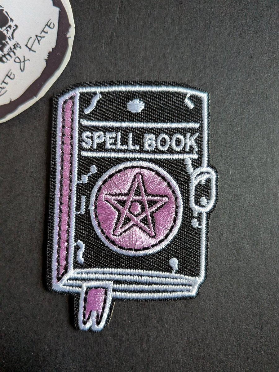 Spell Book - Embroidered Iron on Patch