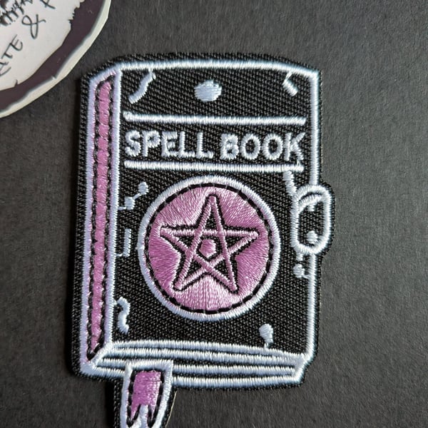 Spell Book - Embroidered Iron on Patch
