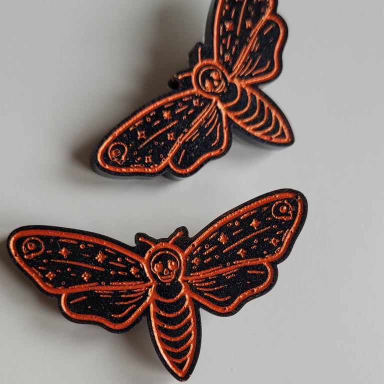 Death Moth Hair Clips