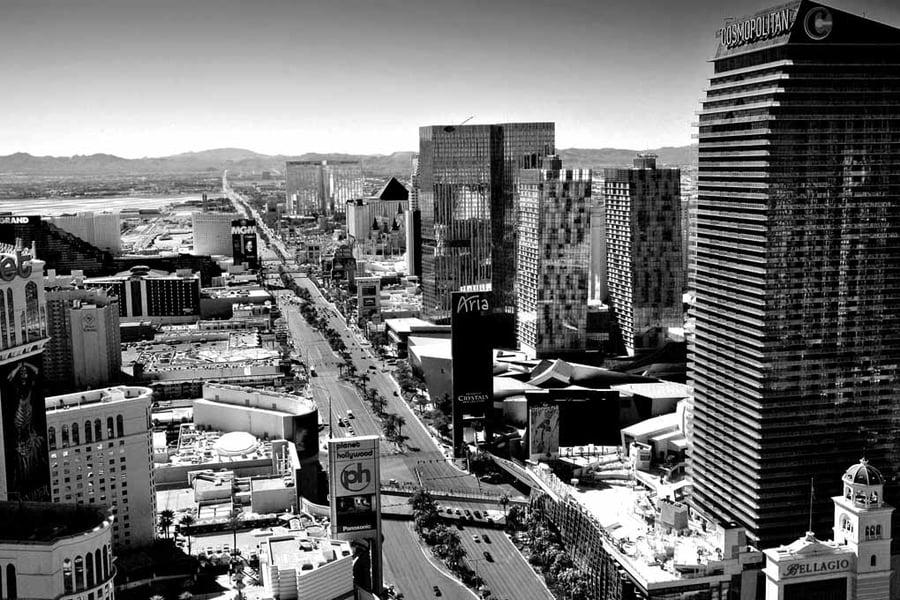 Las Vegas Strip Skyline Cityscape United States Of America Photograph Print