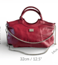 Flossy - Red Leather Slouch Handbag with Chain Strap - Handmade Sustainable Bag - Image 10