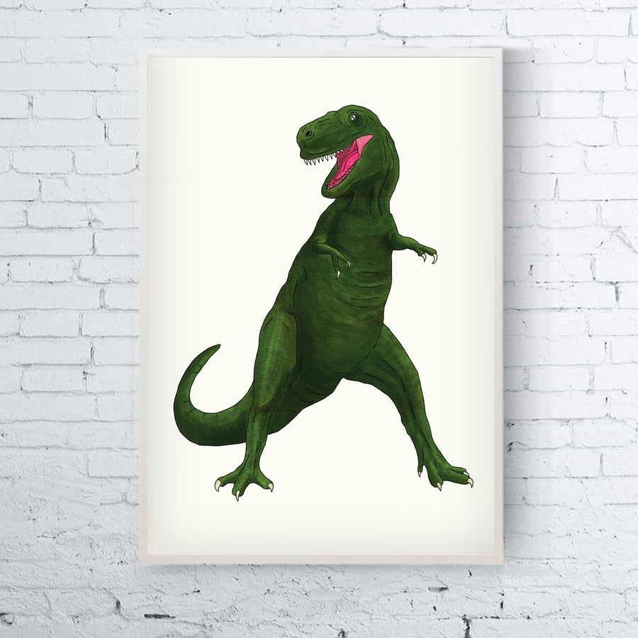 T Rex, A4 Heavy Weight Digital Print