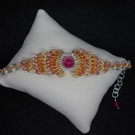 Sunburst chainmaille bracelet