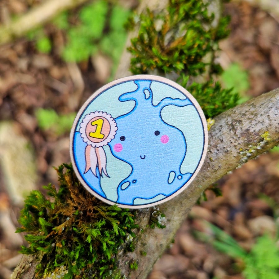 The Worlds Best Wooden Pin! Letterbox Gift, Stocking Filler, Gift