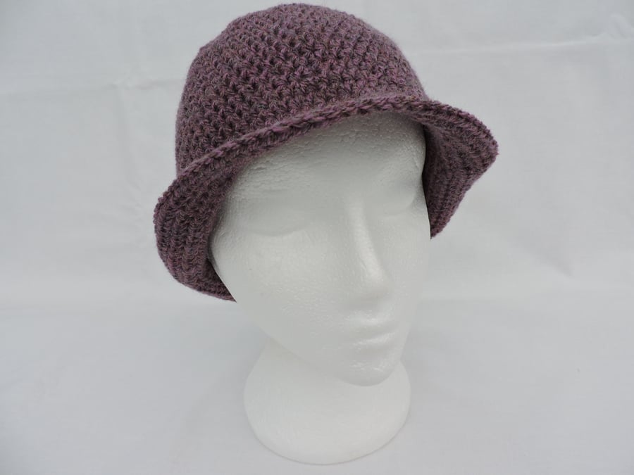  Cloche Hat Crochet Plum Seconds Sunday