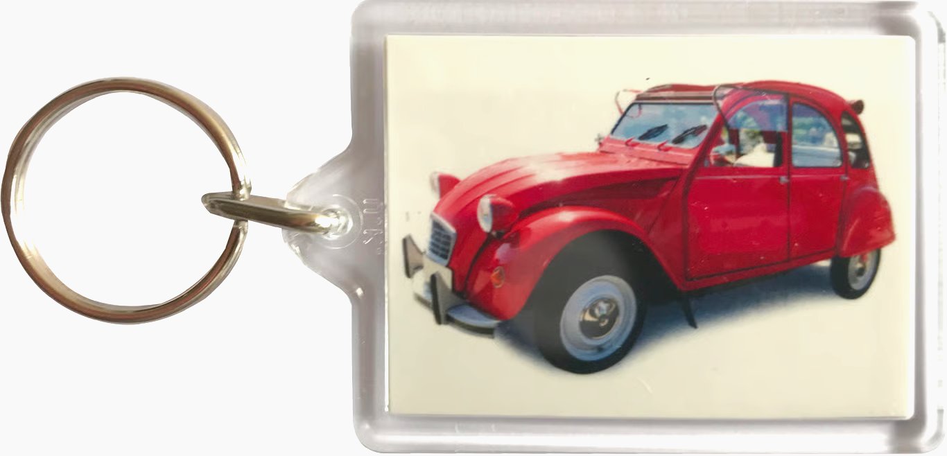 Citroen 2CV 1984 - Keyring either 50x35mm or 70x45mm Insert