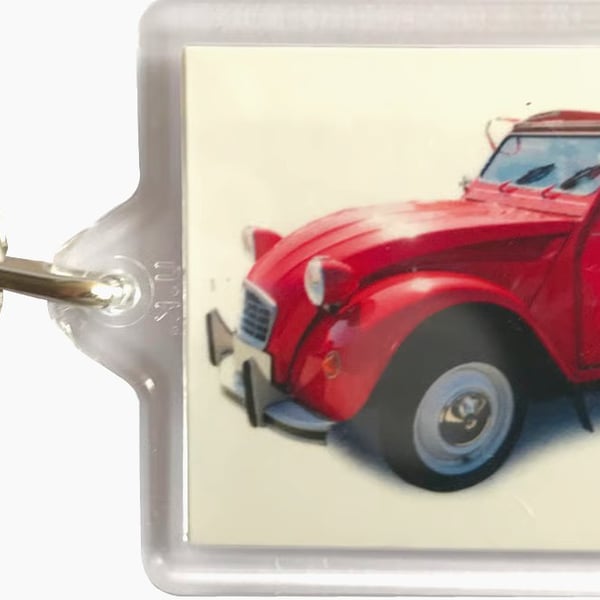 Citroen 2CV 1984 - Keyring either 50x35mm or 70x45mm Insert