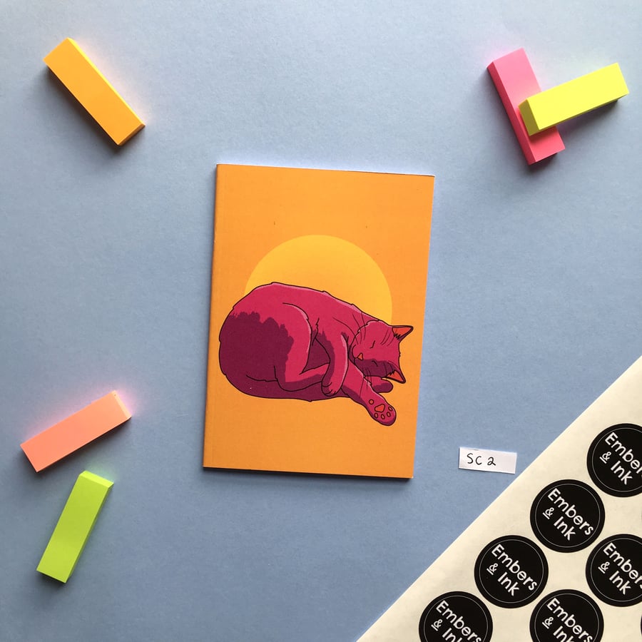 SLIGHT SECONDS SALE Sleeping Cat A6 Notebook 'SC2'