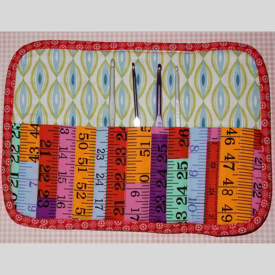 Crochet hook holder red