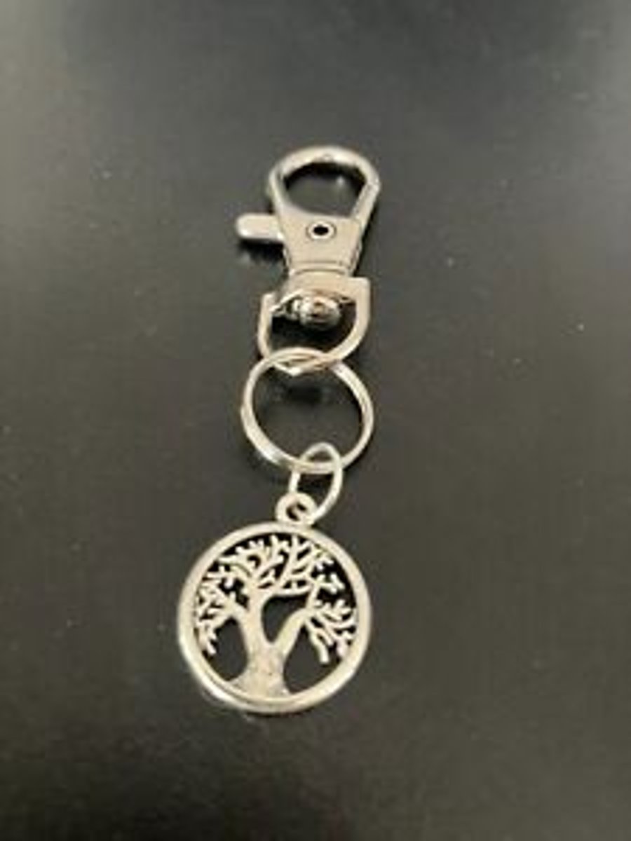 tree of life keyring bag charm zip puller swivel clip on key chain lanyard