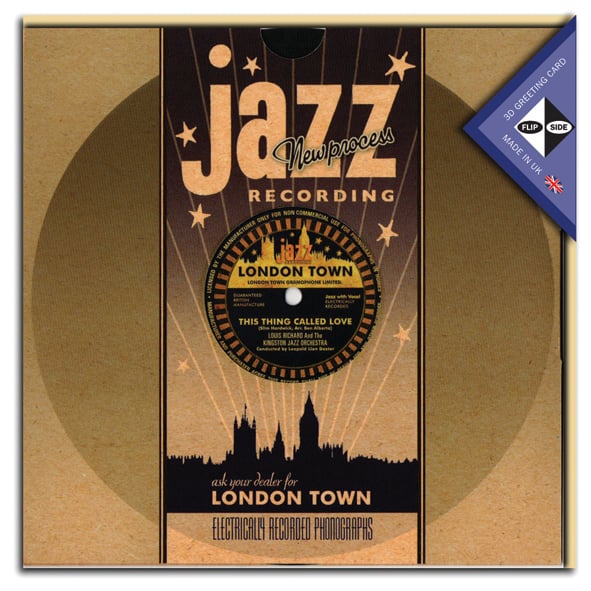 1930s Jazz record greeting card with sleeve