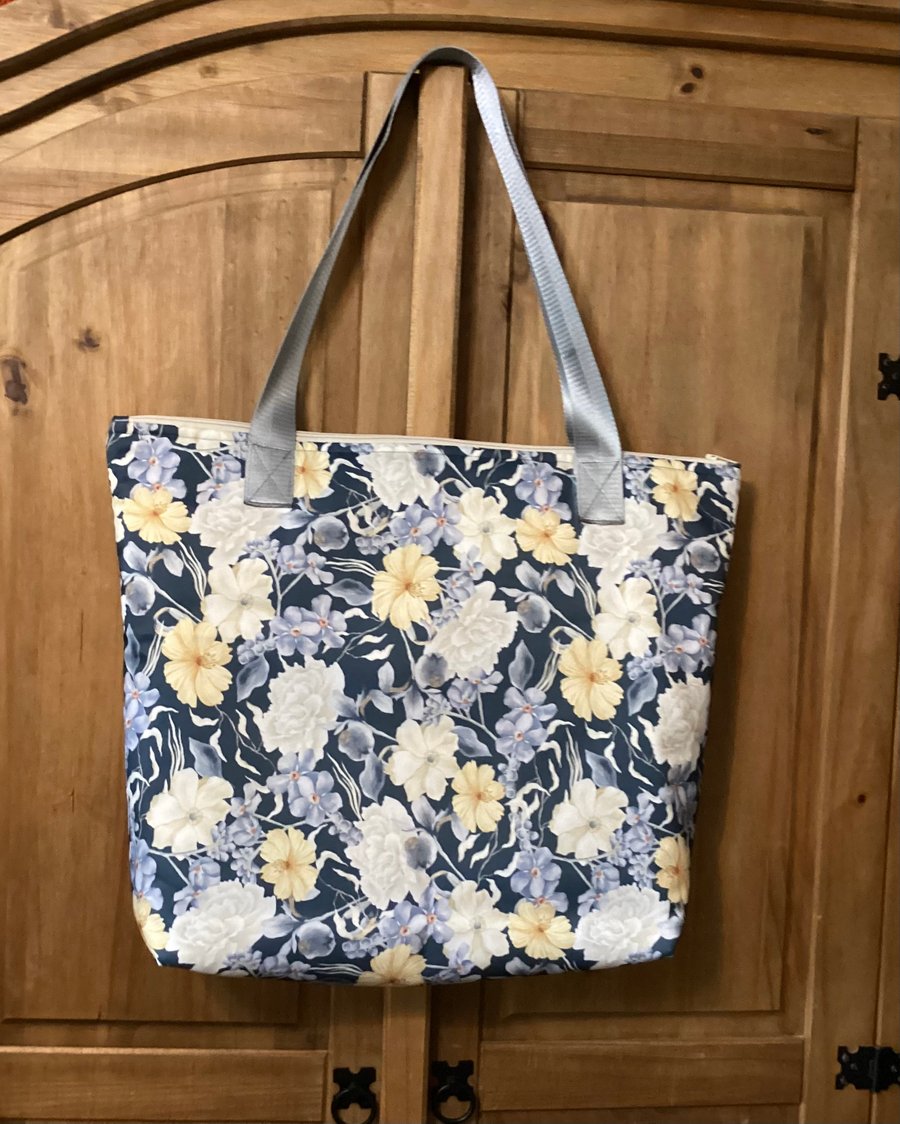 Large Tote Bag, Floral Tote Bag, Tote Bag, water repellant ,
