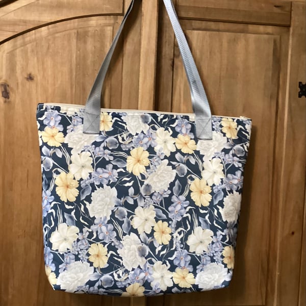 Large Tote Bag, Floral Tote Bag, Tote Bag, water repellant ,