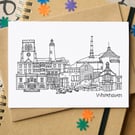 Whitehaven Cumbria Skyline Greetings Card
