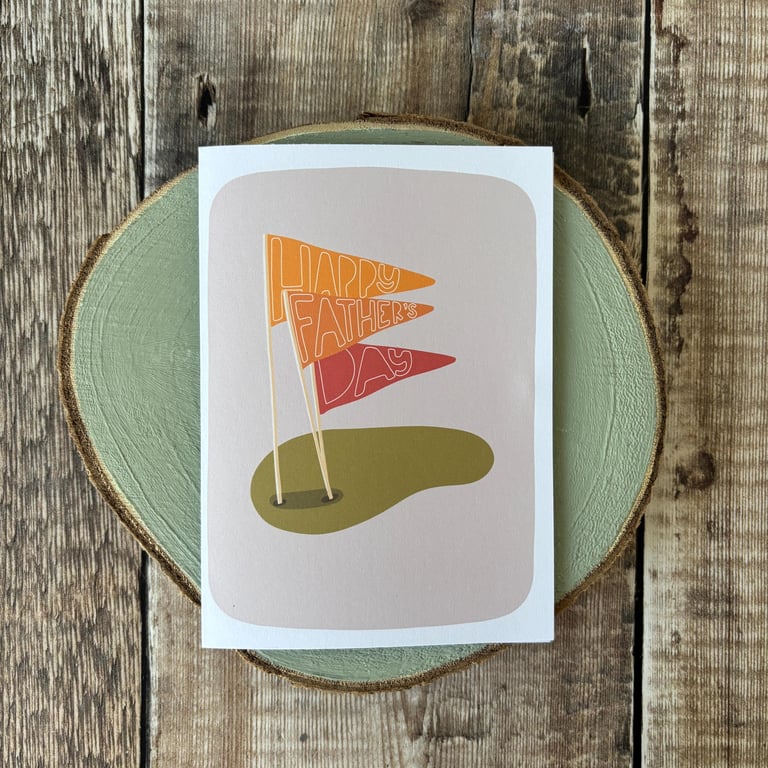 Golf Lover Father's Day Greeting Card: Hand-Drawn Design