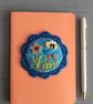 Hand Embroidered Bee Notebook and Pen Set 