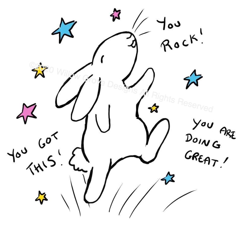 Positivity Bunny - Art Print