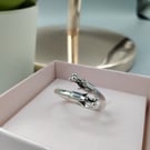 Stirling silver Fuchsia ring