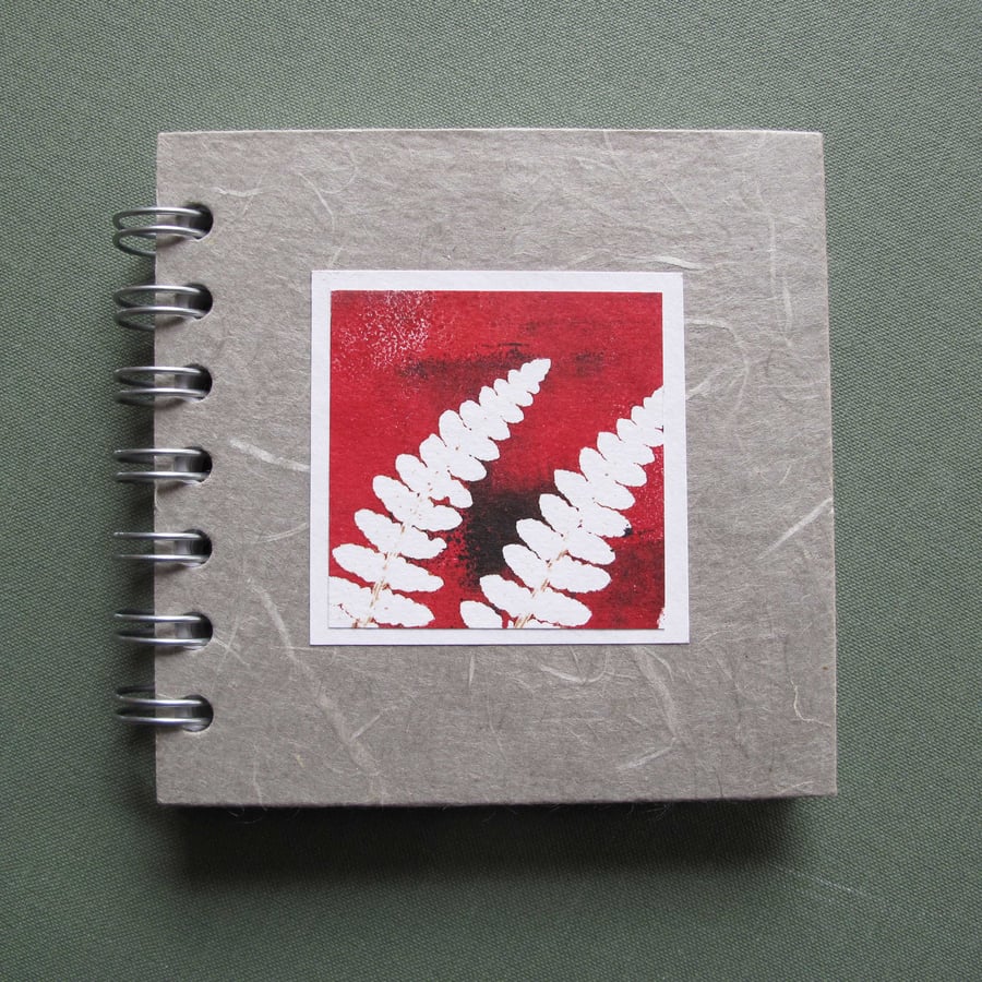 Small sketch book with original print decoration