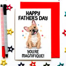 French Bulldog Father's Day Card for Dad, Funny Dog Card