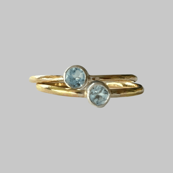 Gold Aquamarine Ring