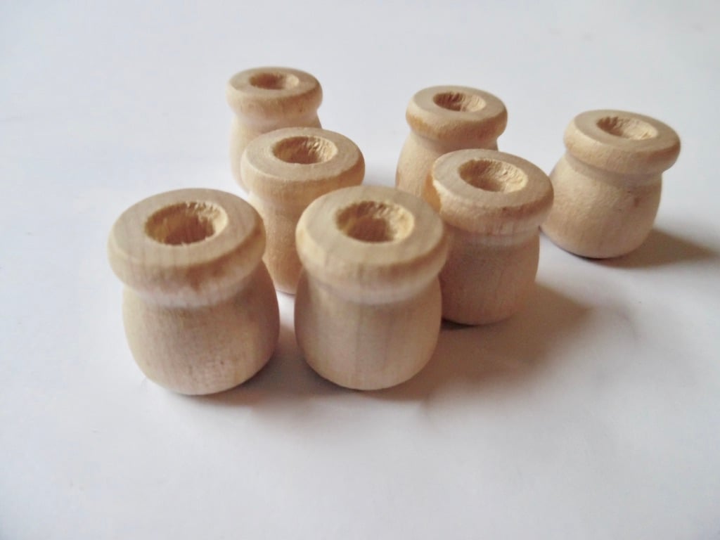 20 x Very Small Wooden Birthday Candle Holders