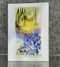 Sunlit Woodland Bluebells. Blank Card. Original Painting. 260152