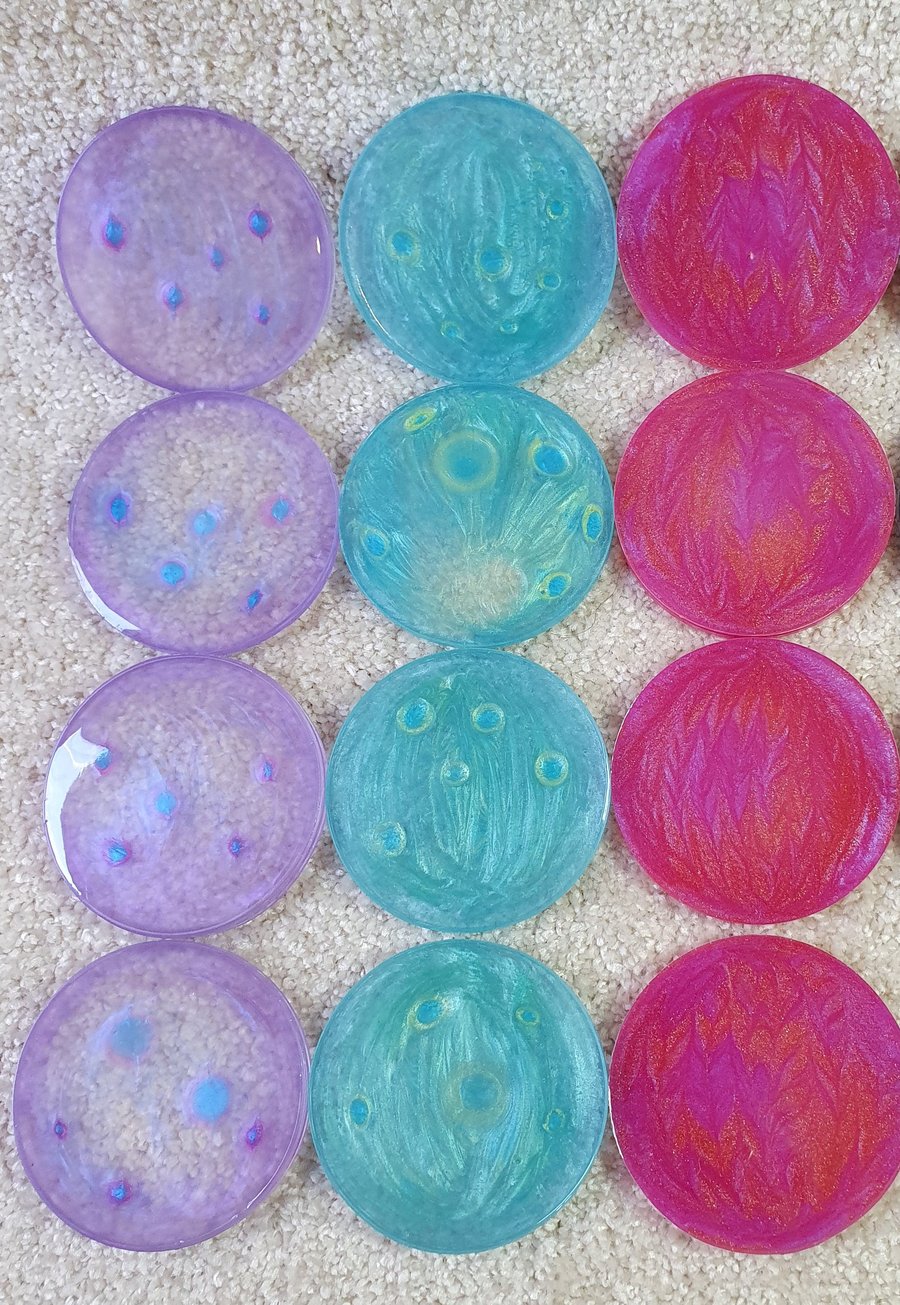 Set of 4 resin coasters