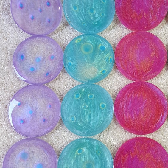 Set of 4 resin coasters