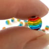 Rainbow stripe murrini made with Bullseye 90coe glass