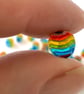 Rainbow stripe murrini made with Bullseye 90coe glass