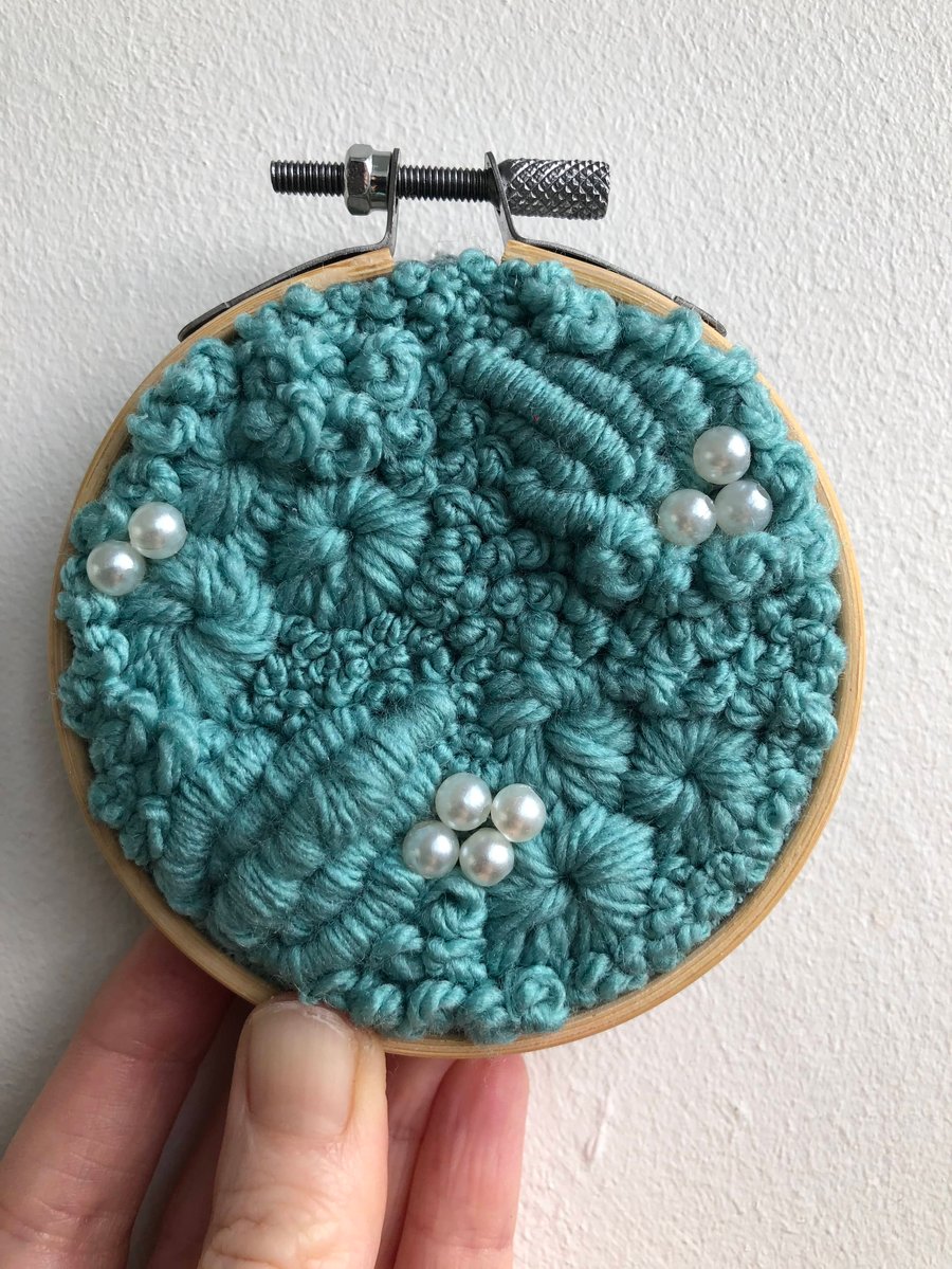 The blue pearl a 3 inch art piece 